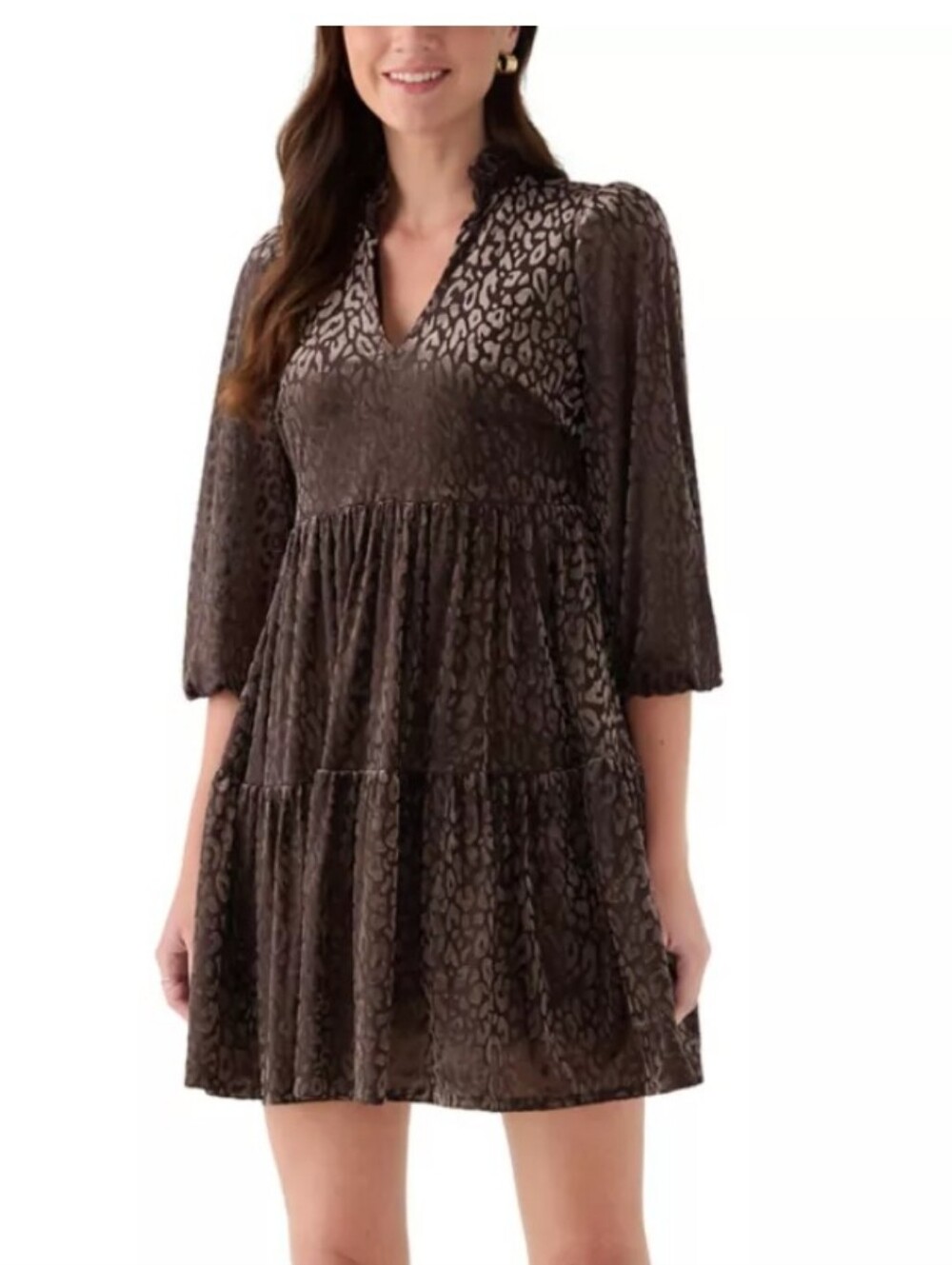 Brown Animal Print Dress Size 6
